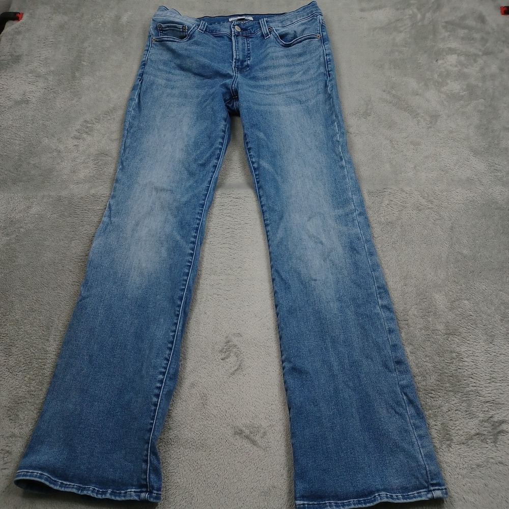 Lucky Brand Jeans Womens 12 Blue Denim Mid Rise Bootcut Sweet Preppy